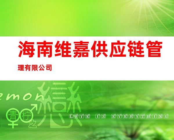 海南维嘉供应链管理有限公司